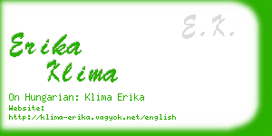 erika klima business card